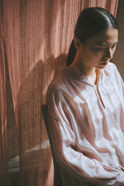 ANCIENT LONG SHIRTS｜botanical dye color by Hljóð moss pink