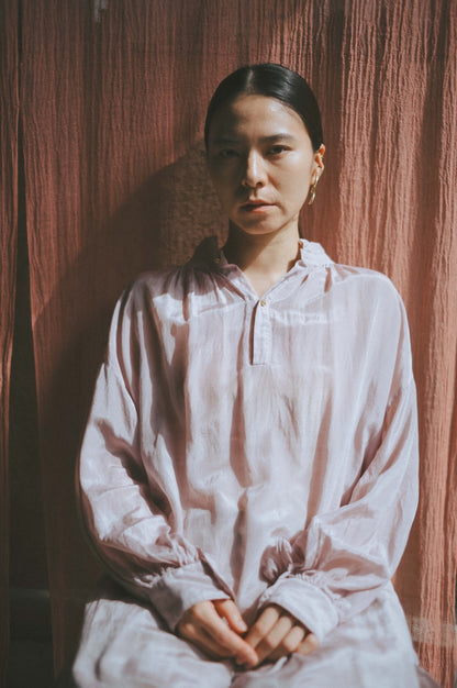 ANCIENT LONG SHIRTS｜botanical dye color by Hljóð moss pink