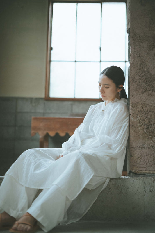 ANCIENT LONG SHIRTS ｜botanical dye color by Hljóð