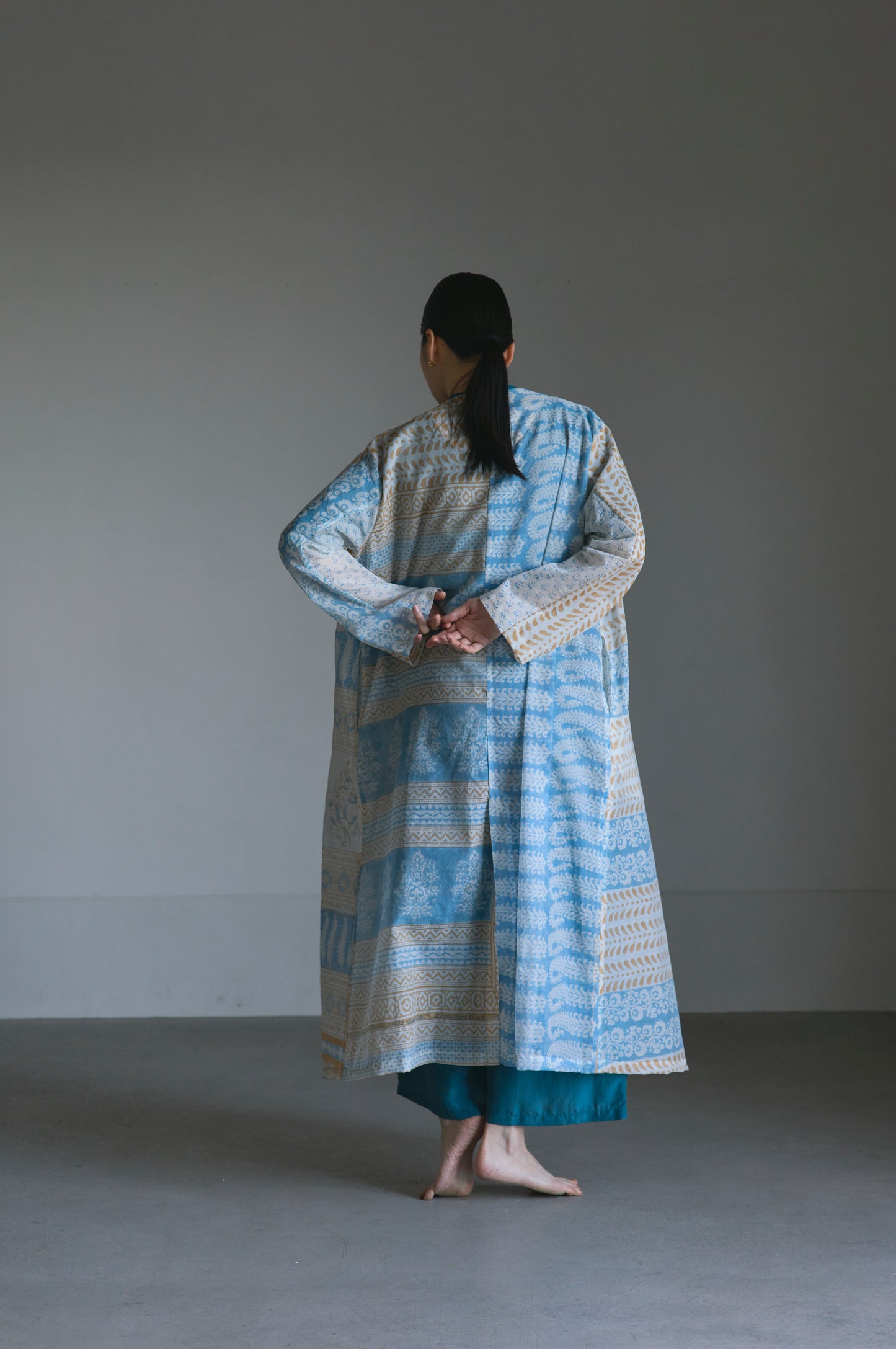 LIMITED BLOCK PRINT | NO COLLAR ROBE