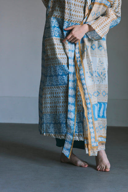 LIMITED BLOCK PRINT | NO COLLAR ROBE