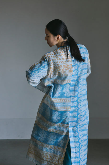 LIMITED BLOCK PRINT | NO COLLAR ROBE