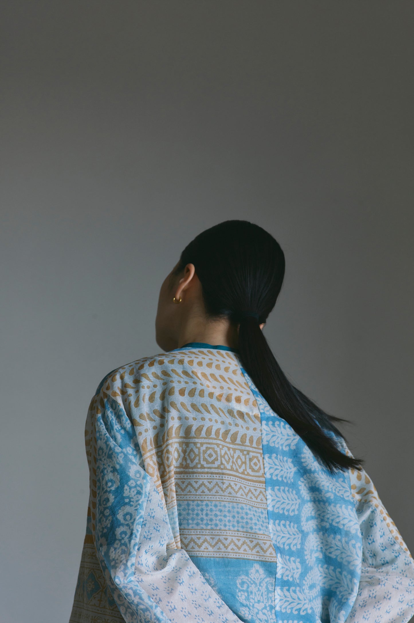 LIMITED BLOCK PRINT | NO COLLAR ROBE
