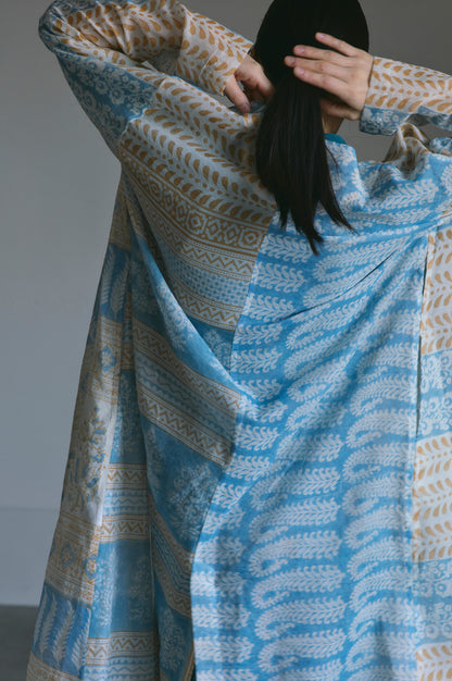 LIMITED BLOCK PRINT | NO COLLAR ROBE