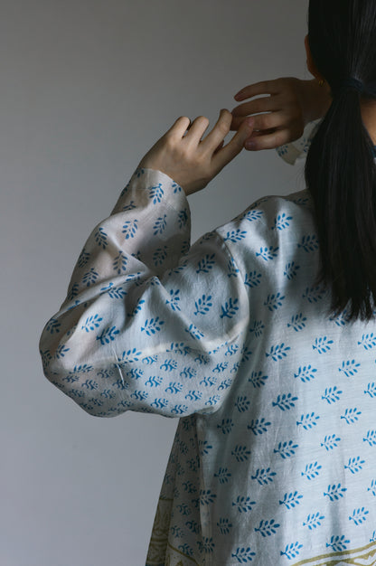 LIMITED BLOCK PRINT | NO COLLAR ROBE