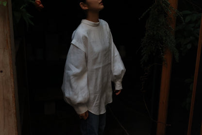 WEARING PLANTS  BLOUSE / white