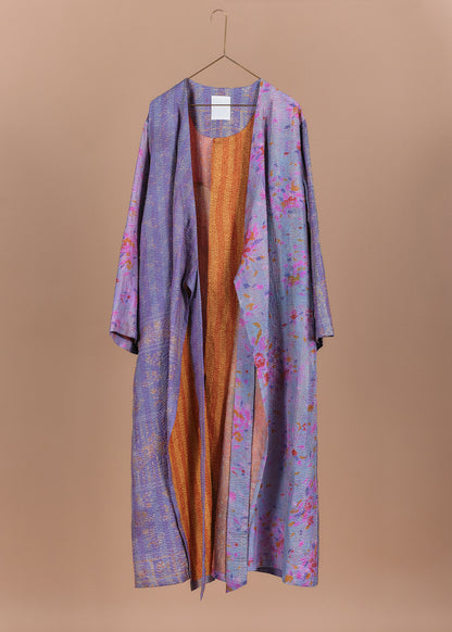 KANTHA｜NO COLLAR ROBE