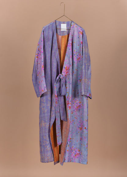 KANTHA｜NO COLLAR ROBE