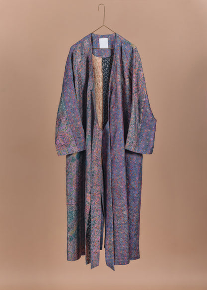 KANTHA｜NO COLLAR ROBE