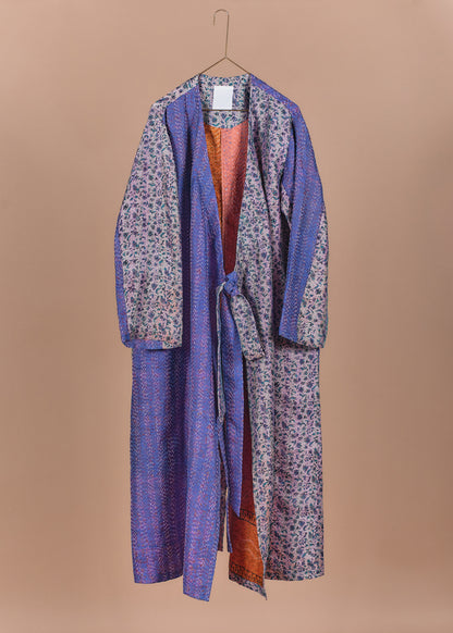 KANTHA｜NO COLLAR ROBE